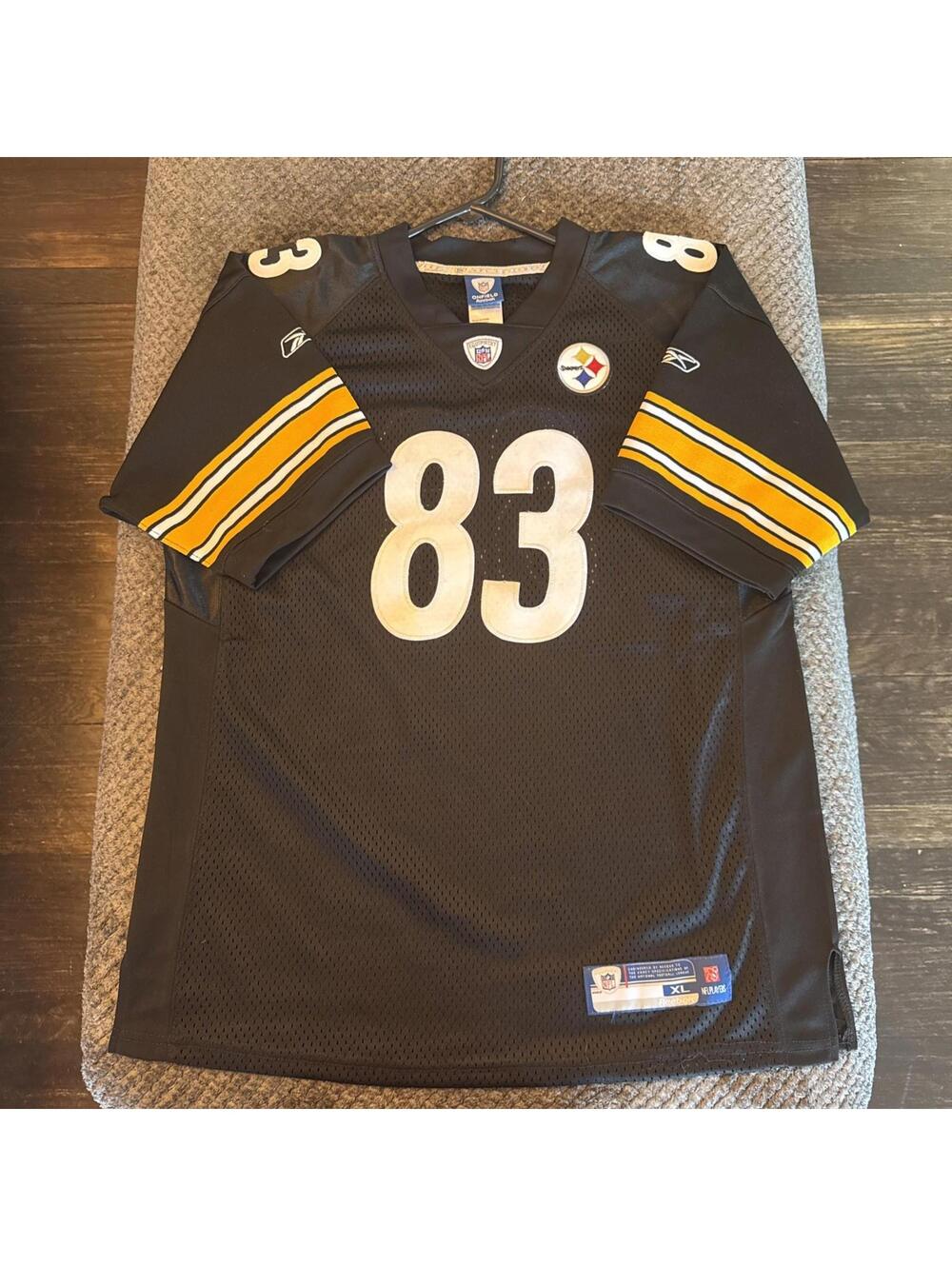 Reebok Stitched Heath Miller #83 Pittsburgh Steelers NFL Jersey Youth XL Men’s M